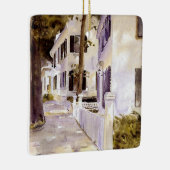 Main Street, Nantucket, Vrolijk Kerstfeest Keramisch Ornament (Rechts)