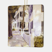 Main Street, Nantucket, Vrolijk Kerstfeest Keramisch Ornament (Links)