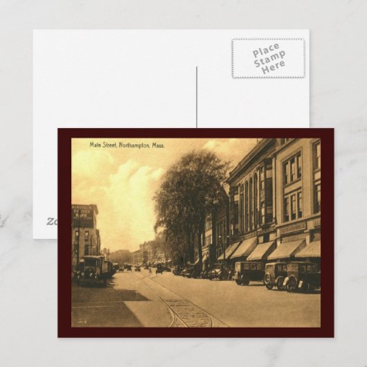 Main Street, Northampton, Massachusetts  Briefkaart (Voorkant / Achterkant)