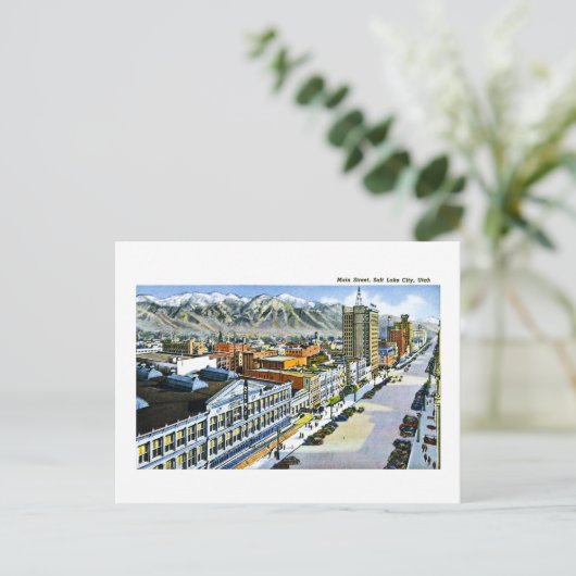 Main Street, Salt Lake City, Utah Briefkaart (Staand voorkant)