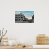 Main Street Scene met Horse Carriages en Poster (Keuken)