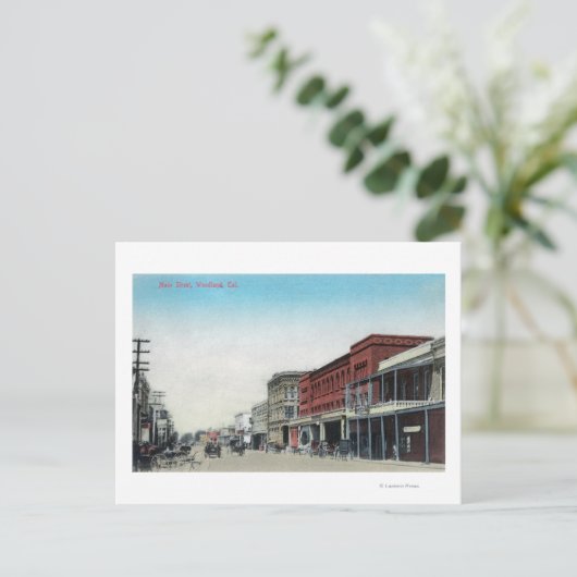 Main Street SceneWoodland, CA Briefkaart (Staand voorkant)