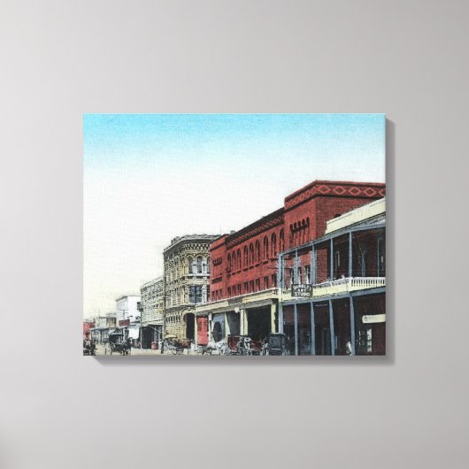 Main Street SceneWoodland, CA Canvas Afdruk (Voorkant)