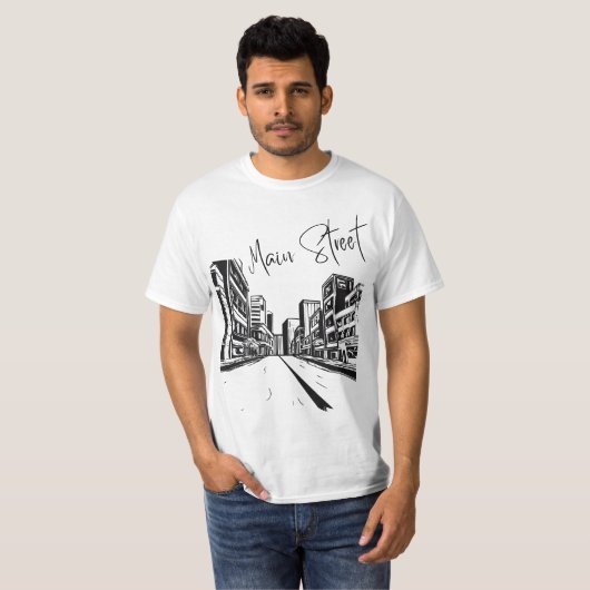 Main street t-shirt (Voorkant volledig)