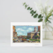 Main Street Uitzicht of State Street & Old State Briefkaart (Staand voorkant)