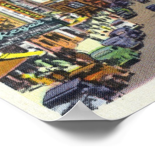 Main Street Uitzicht of State Street & Old State Poster (Hoek)