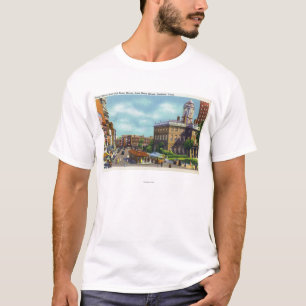 Main Street Uitzicht of State Street & Old State T-shirt