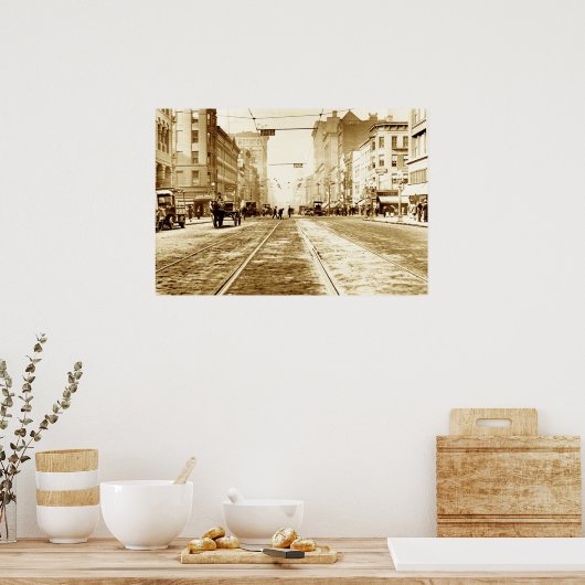 Main Street van Clinton Ave Poster (Keuken)