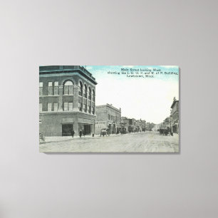 Main Street Watch WestLewiston, MT Canvas Afdruk