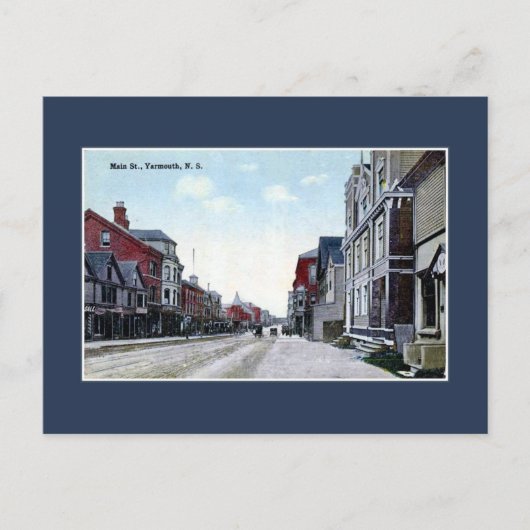 Main Street Yarmouth NS Briefkaart (Voorkant)