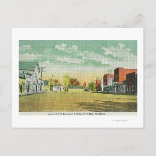 Main Street Zoekend NorthSheridan, MT Briefkaart (Voorkant)