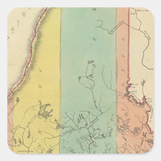 Maine 10 vierkante sticker (Voorkant)