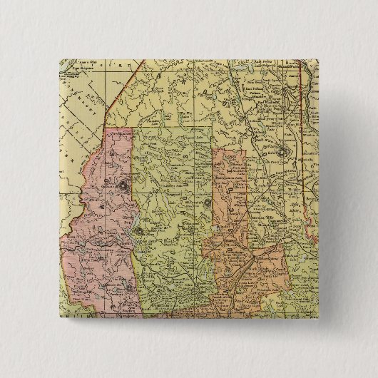 Maine 11 vierkante button 5,1 cm (Voorkant)