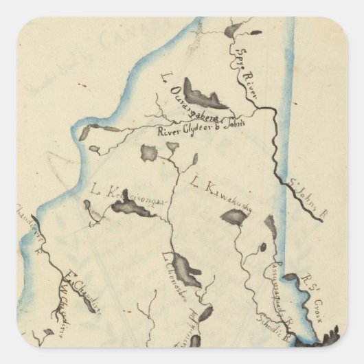 Maine 11 vierkante sticker (Voorkant)