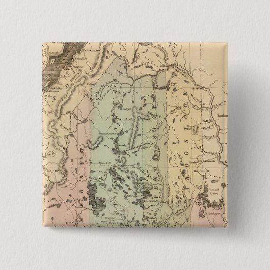Maine 15 vierkante button 5,1 cm (Voorkant)