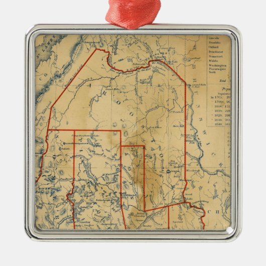 Maine 18 metalen ornament (Voorkant)