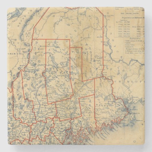Maine 18 stenen onderzetter (Voorkant)