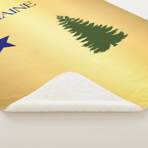 Maine 1901 vlag sherpa deken