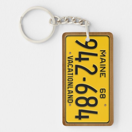 Maine 1968  Licence Bord Sleutelhanger (Voorkant)