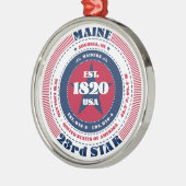 Maine 23e staat kerstversiering metalen ornament (Links)