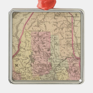 Maine 3 metalen ornament
