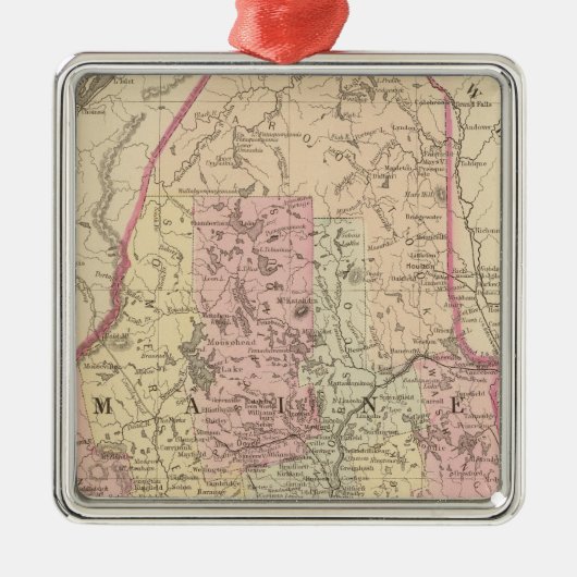 Maine 3 metalen ornament (Voorkant)