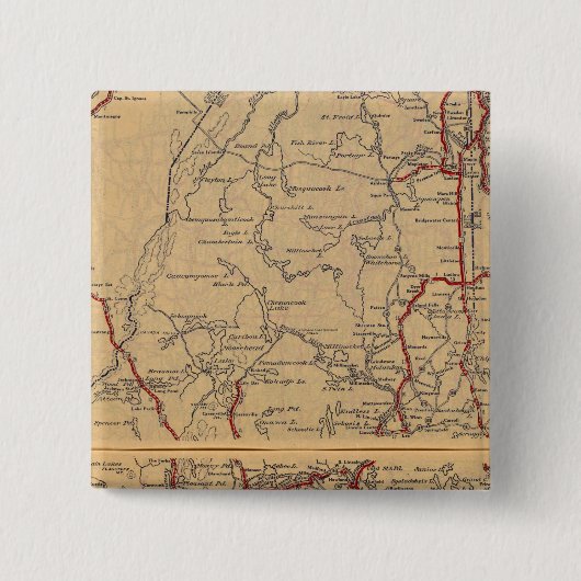 Maine 6 vierkante button 5,1 cm (Voorkant)