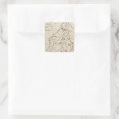 Maine 8 vierkante sticker (Tas)