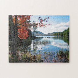 Maine Acadia Lake Landscape Foto Legpuzzel