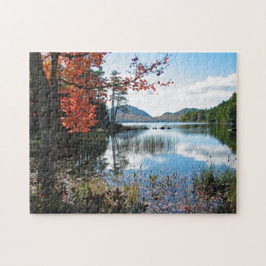 Maine Acadia Lake Landscape Foto Legpuzzel (Horizontaal)