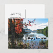 Maine Acadia meer landschap foto verjaardag Briefkaart (Voorkant / Achterkant)