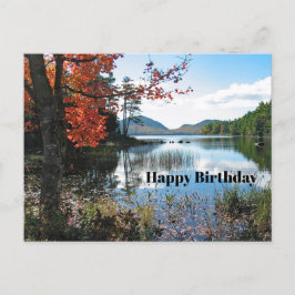 Maine Acadia Meren Landschap Foto Verjaardag Briefkaart
