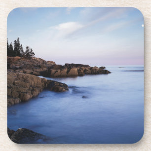 Maine, Acadia National Park, Maan ondergaand Bier Onderzetter