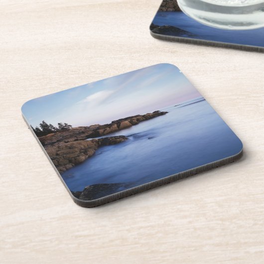 Maine, Acadia National Park, Moonset Bier Onderzetter (Linkerzijde)