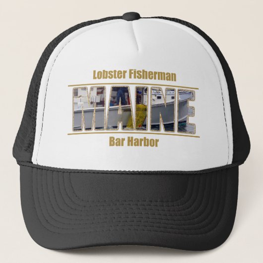 MAINE Afbeelding Text Series - Lobster Fisherman Trucker Pet (Voorkant)