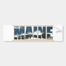 Maine Afbeelding Text - Waves Crashing Bumpersticker