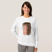 Maine, Amerikaanse vlag op deur van oude schuur T-shirt (Voorkant volledig)