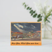 Maine, Amusements, Old Orchard Beach, Night uitzic Briefkaart (Staand voorkant)
