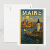 Maine ansichtkaart briefkaart (Voorkant / Achterkant)