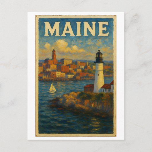 Maine ansichtkaart briefkaart (Voorkant)