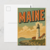 Maine ansichtkaart briefkaart (Voorkant / Achterkant)