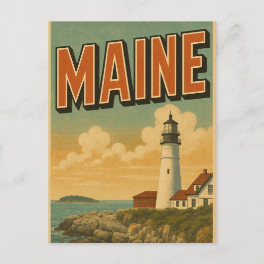 Maine ansichtkaart briefkaart (Voorkant)