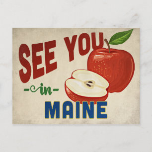 Maine Apple - Vintage Travel Briefkaart