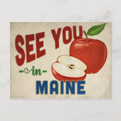 Maine Apple - Vintage Travel Briefkaart (Voorkant)