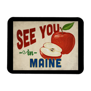 Maine Apple - Vintage Travel Magneet
