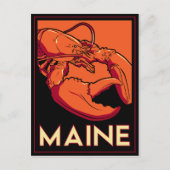 Maine art deco retro reisposter briefkaart (Voorkant)
