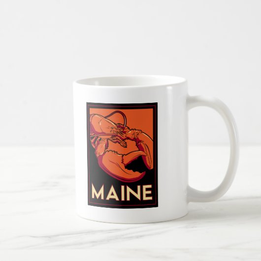 Maine art deco retro reisposter koffiemok (Rechts)