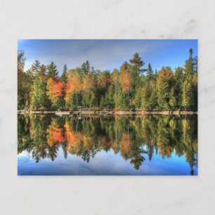 Maine Autumn Herfst Foliage Lake Reflections Briefkaart