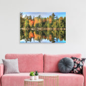 Maine Autumn Herfst Foliage Lake Reflections Canvas Afdruk (Insitu (Woonkamer))