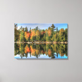Maine Autumn Herfst Foliage Lake Reflections Canvas Afdruk (Voorkant)